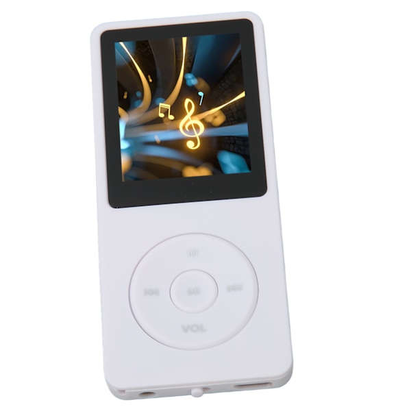 MP3 MP4-spiller 1,8 tommers skjerm 8 GB minne 64 GB utvidbar 30 timers avspilling Multifunksjonell sportsmusikkspiller Hvit