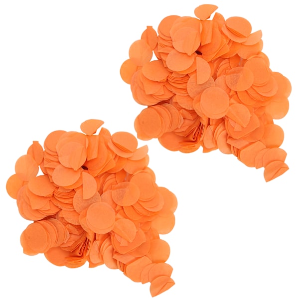2 Pussia Pyöreää Paperikonfettia 2,5 cm Syntymäpäiväjuhlat Festivaali Häät Koristelutarvikkeet Oranssi