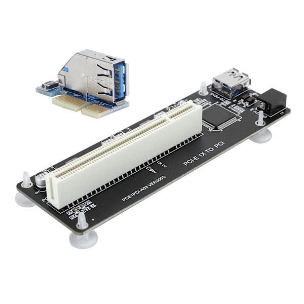 PCIE til Dobbelt PCI Adapter Resin Riser Udvidelseskort med 0,6 m Tilslutningskabel