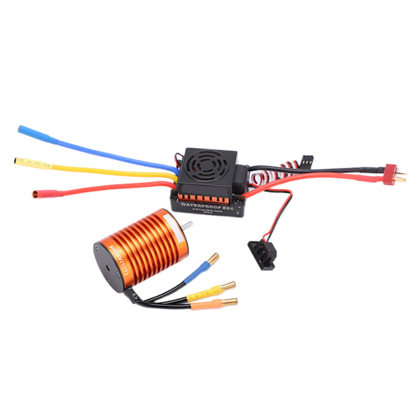 F540 3300KV 4P Børsteløs Motor Sæt med Vandtæt Børsteløs 60A ESC til 1/10 RC Bil Opgraderingsdele