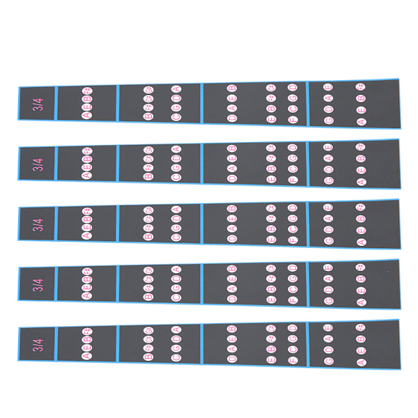 5 stk Fiolin Gripbrett Klistremerke Gripbrett Tape Fretless Fingerstilling Guide for Nybegynnere (3/4)