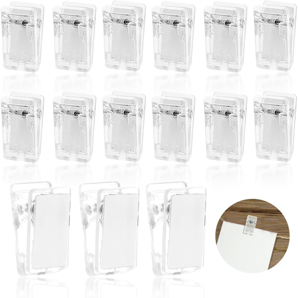 【NX】15 Pcs Self-Adhesive Clips Wall Clips Transparent Clips Command Clips