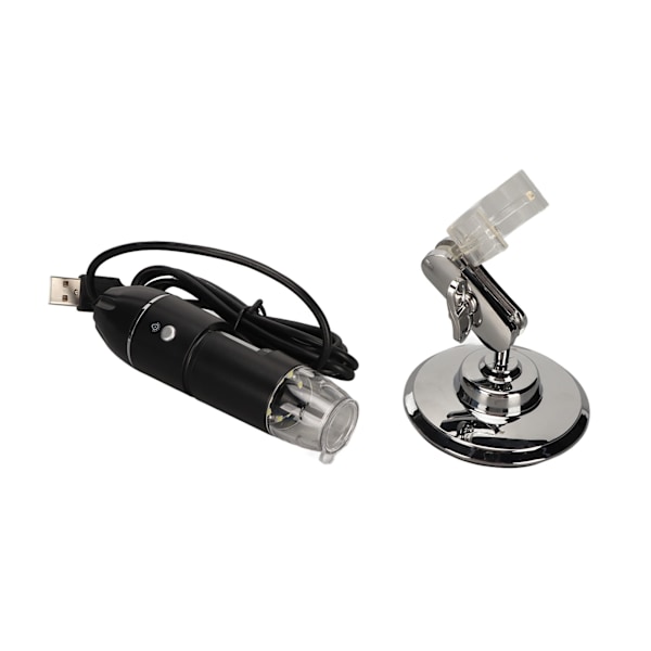 Digitalt mikroskop 1600X HD-oppløsning 8 LED-lys USB Type C 2 i 1 elektronisk digitalt mikroskop