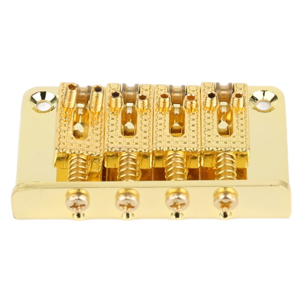 4 Strings Guitar Bridge Metal Enhanced Sound Snygg elektrisk gitarr Bridge Ersättning Guld