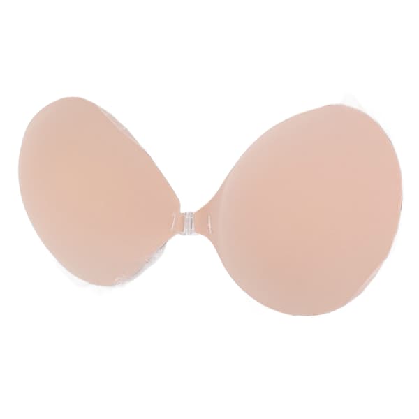 Kvindes Selvklæbende Bh Strapless Push Up Silikon Snap Fastener 3D Side Brystløft Klæbende Bh Hudfarve C