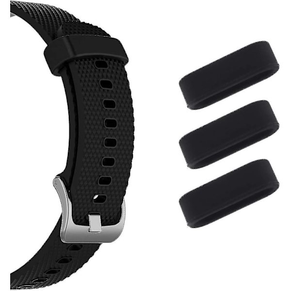 Garmin Vivoactive 3 Music Kompatibel Säker Silikon Armbandsrem Loop - 10 st Svart