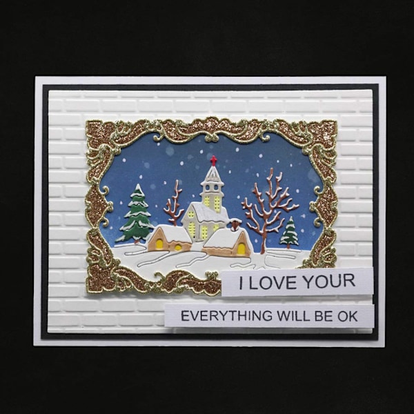 Jul Vinter Metal Skære Dør Stencil DIY Scrapbooking Album Stempel Papir Kort Prægning Håndværk Dekoration