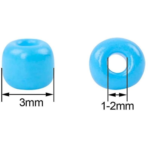 Glasfrøperler 24 farver små perlersæt Armbåndperler til smykkefremstilling 2MM 20000Pcs