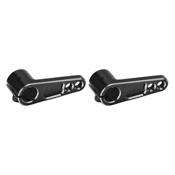 2 stk RC-styrearmer 25T anodisert behandling Nøyaktig størrelse Stabil ytelse Liten lett servohornsarm for RC-biler Svart
