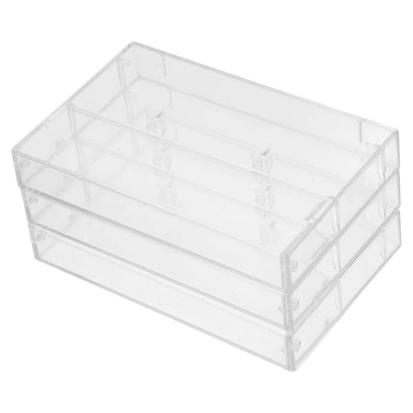 3pcs Audio Cassette Storage Box Empty Cassette Box Transparent Cassette Holder Plastic Cassette Tape Box