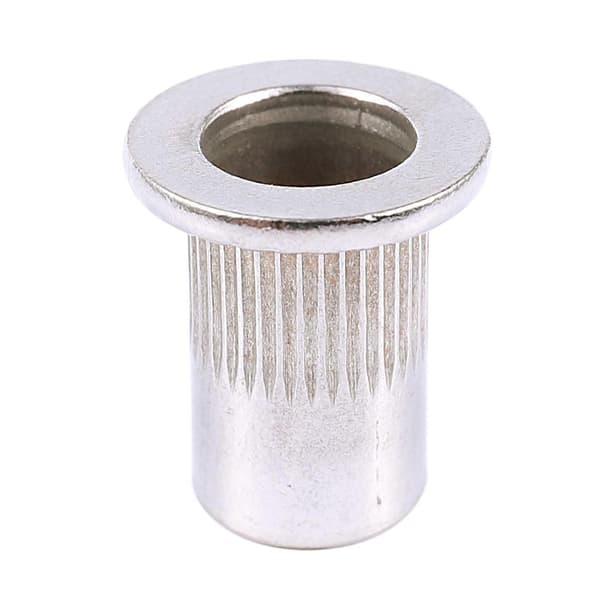 40 stk. naglemutter i rustfritt stål 304, nagleinnsats, M6x15mm Silver tone