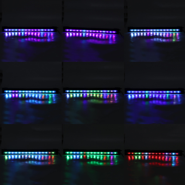 Multifunktionel LED Farverig Lysstribe Boblelysstang til Akvarium Fisketank 100-240v EU(DB-30)