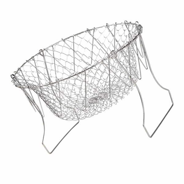 Ruostumattomasta teräksestä valmistettu paistokori Taitettava Kohtalainen verkkotiheys Monipuolinen keittiön siivilä