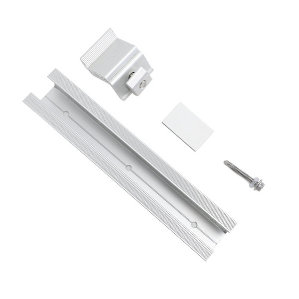 4-Set Solcellepanel Monterings Skinne Z-Brakettsett Aluminium Legering Tak Solcellepanel Monteringsbrakett Systemsett HZ0101