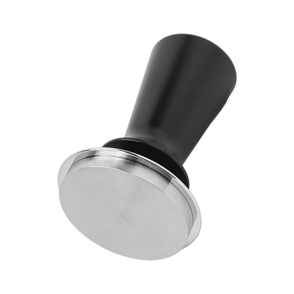 Kaffetamper i rustfritt stål, trykktamper, lett å bruke, kaffemaskintilbehør for kaffe, svart 53 mm