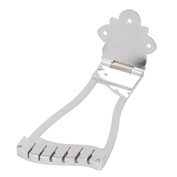 Bridge tailpiece ersättning för elektrisk jazzgitarr Musikinstrumenttillbehör Silver
