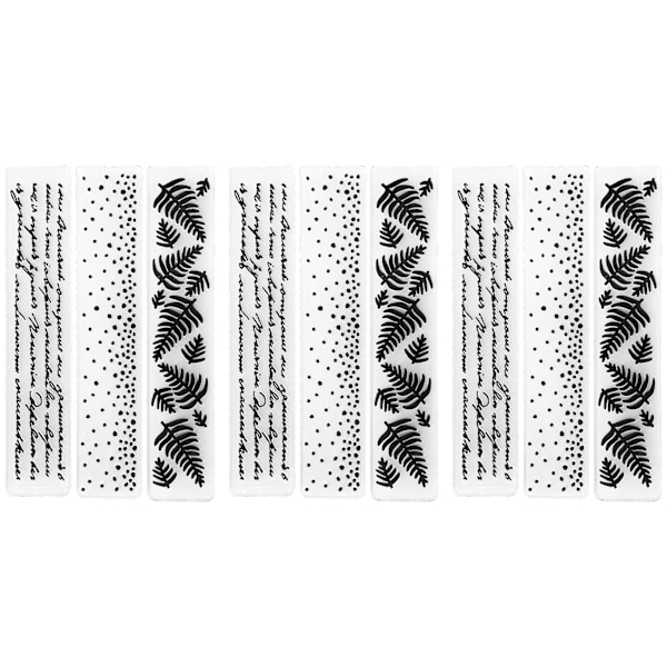 9 st Plast Präglingsmappar Scrapbooking DIY Korttillverkning Präglad Mall Pappershantverktyg
