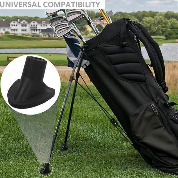 Erstatningsfødder til golfbagstativ, 2 stk, sorte