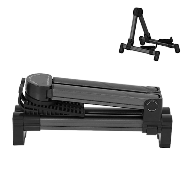 Gitarr A-stativ Slitsikkert stabilt stativ Foldbar elektrisk gitar A-stativ for ukulele svart