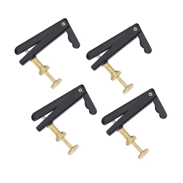 4 stk. holdbare finstemmere i metal, strengjusterere, reservedele kompatible med 3/4 4/4 cello (sort)