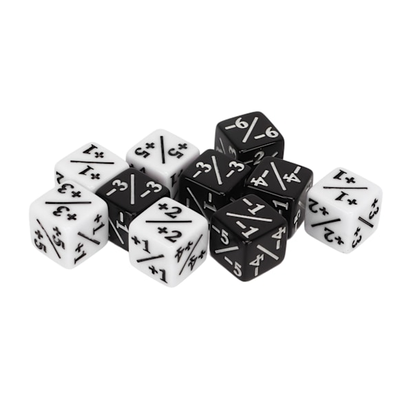 20 kpl 16 mm positiivisia ja negatiivisia noppaa Musta Valkoinen 4-sivuinen noppa laskimeen matematiikan opetukseen