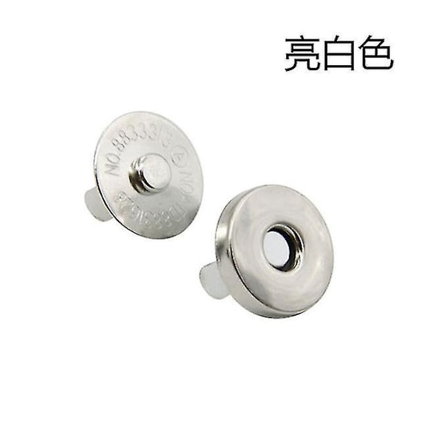 Praktiske magnetiske trykknapper for DIY-klestilbehør Sølv 18mm 40 stk