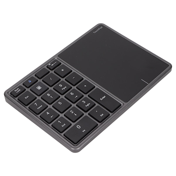 Trådløst numerisk tastatur Touchpad Design 22 taster 2,4G Dual Mode Tilslutning Type C Interface Laptop Tastatur Grå