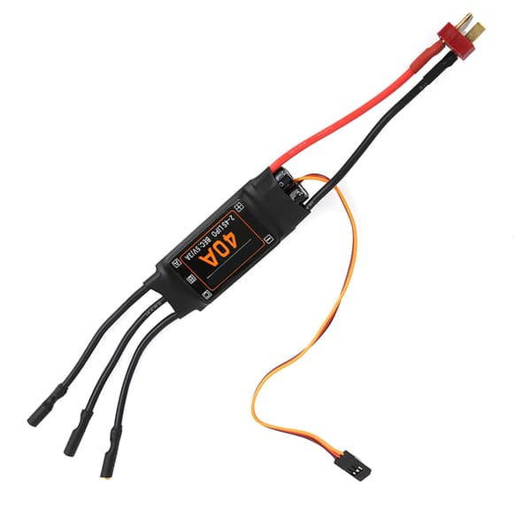 40A Hastighedskontrol Brushless ESC RC Drone Helikopter FPV Dele Tilbehør Sort
