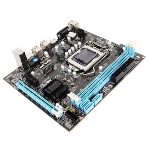 Skrivebords Hovedkort H61 6 USB2.0 DDR3 M.2 NVMe NGFF 100Mbps LAN Micro ATX Hovedkort for LGA1155 Sokkel I3 I5 I7