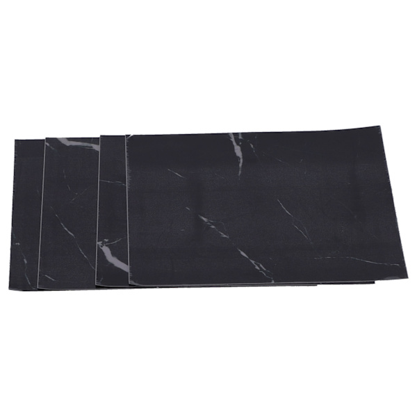 4 kpl Paksu PVC-laatta-tarra Vedenkestävä itseliimautuva lattiatarra keittiöön ja kylpyhuoneeseen (30x30cm DLSF01 musta)