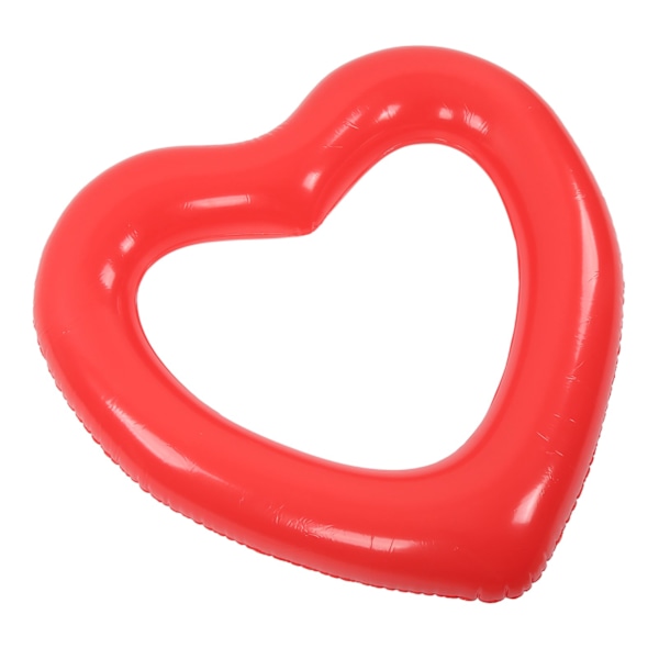 Hjerteformet svømmebøjle 120 cm tyk, rivefast PVC-materiale Oppustelige poolflotringer til poolpartystrande Rød