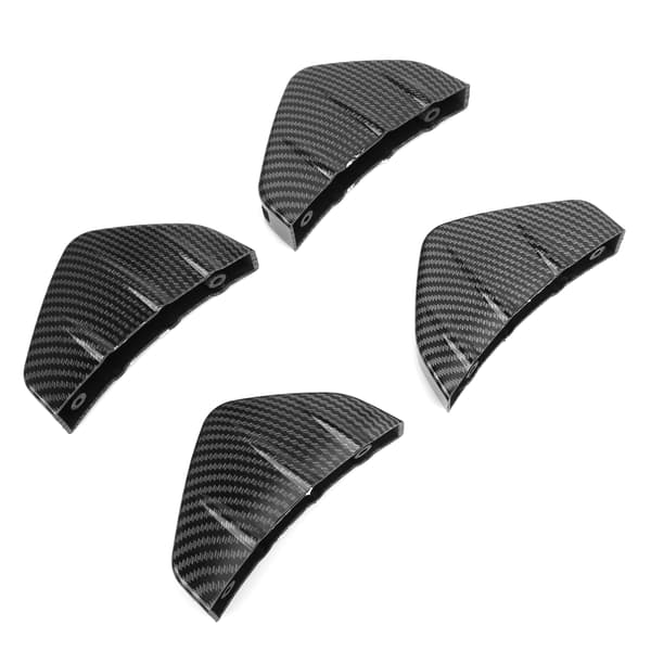 【NX】Universell bakspoiler haifinne hale nedre støtfanger leppe diffuser splitter med spenne karbonfiberfarge