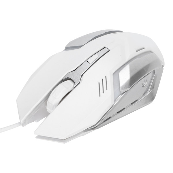 Kablet mus USB-port Gaming Office Business Lysende optisk datatilbehør Hvit
