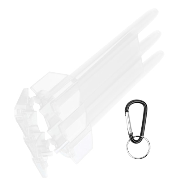 Universal Bærbar Dartboks ABS-etui 3-hylser Oppbevaring W/Aluminium Legering Henge Spenne Transparent