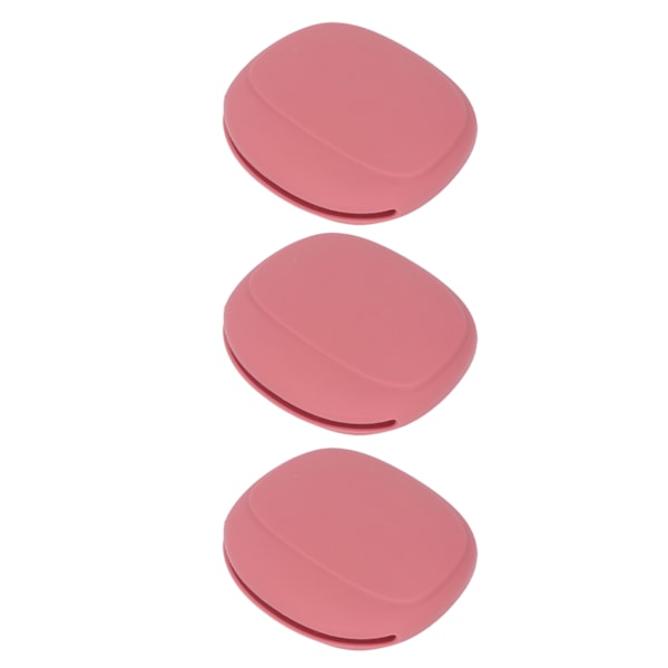 3st Hörsnäckor Skyddsväska Bärbar Mini Silikon Förvaring Öronsnäcka påse för hemmet Rosa