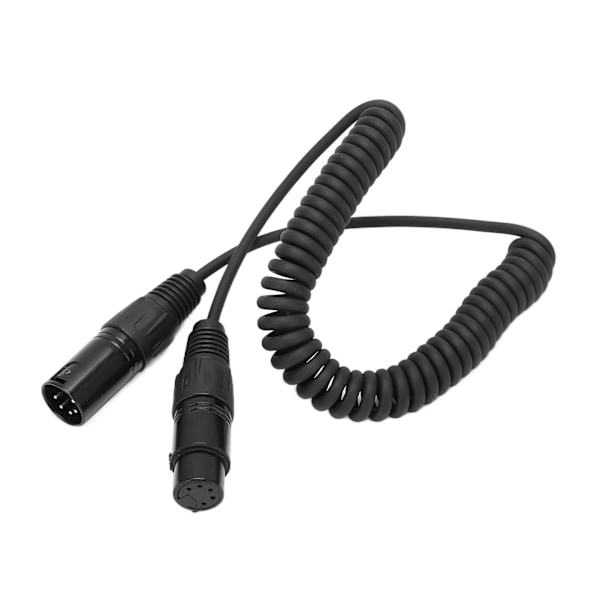 Hodetelefonforlengningskabel med spiralledning 5-polet XLR-kontakt for Airbus Aviation-hodetelefoner