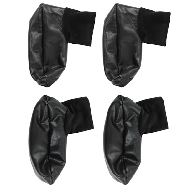 Sunnah Khuff Strumpor PU Läder Polyester Bekvämt varmt plyschfoder Termiska Khuffain strumpor för 36 till 41 EU SkostorlekSvart Elastisk version