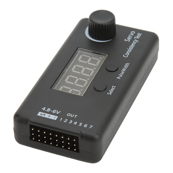 Digital servotester 3 moduser høy presisjon svart plast servokonsistenstester for RC Helikopter DC 4.8-6V
