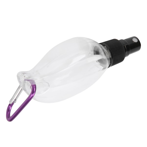 50 ml bladformad transparent resedoseringssprayflaskor med nyckelring påfyllbar behållare Svart munstycke