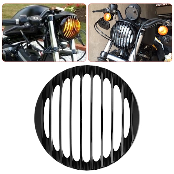 5,75 tommer tilbehør til forlygtegrill i aluminium passer til XL883 XL1200 2004-2014