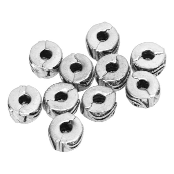 10 st Clip Lock Beads Antik Silver Armband Non Halk Positioning Clip Spänne Pärlor DIY Handgjorda Smycken Tillbehör Stil 2