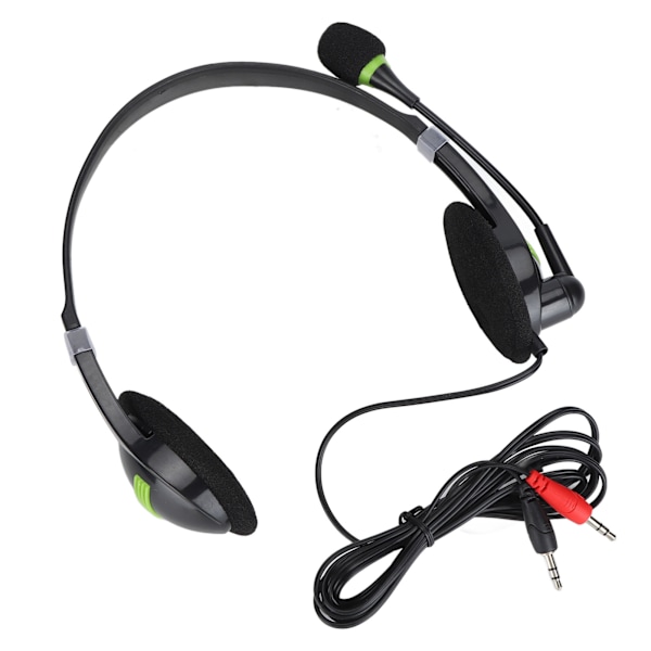 SY440MV Headset med kabel 3,5 mm/USB Kundtjänst Over Ear-hörlurar med brusreducerande mikrofon 3,5 mm