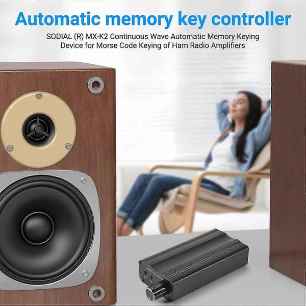 MX-K2 CW Auto Memory Morse Code Keyer Controller för amatörradioförstärkare Black
