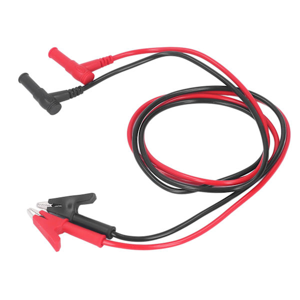2 stk Bananstik til Krokodilleklemme Kabel Robust PVC Messing Multimeter Testsnor Kit 1000V 15A