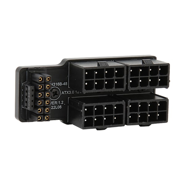 ATX 4 8P Vinklet Adapter 32P Til 16P 600W 12V HPWR Plug and Play Grafikkort Strømadapterkort til Skrivebordet Sort