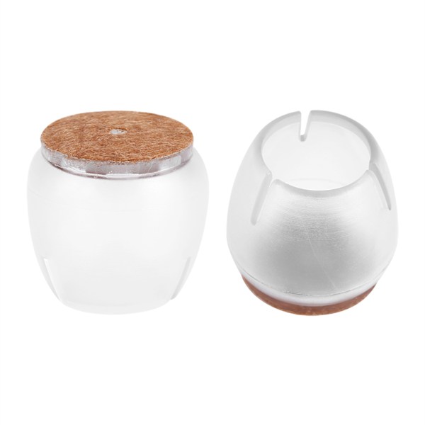 16 stk Transparent PVC Bordstol Møbel Ben Skridsikker Fodhætte Kopper Dæksler Gulvbeskyttelse M