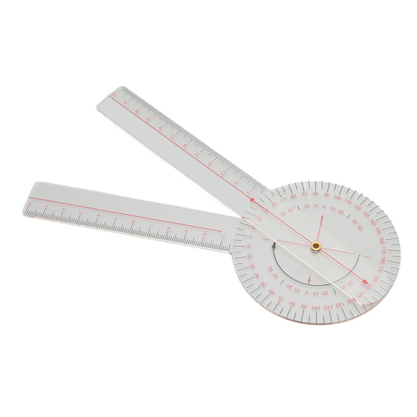 Liten led Goniometer 360 grader Klar skala Knän Armbågar Fingrar Goniometer Verktyg Transparent