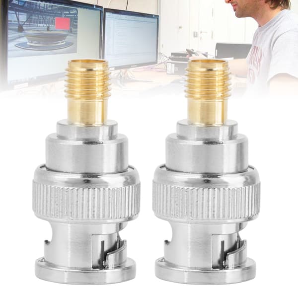 2 stk. BNC han til SMA hun type RF-stik koaksialadapter testkonverter