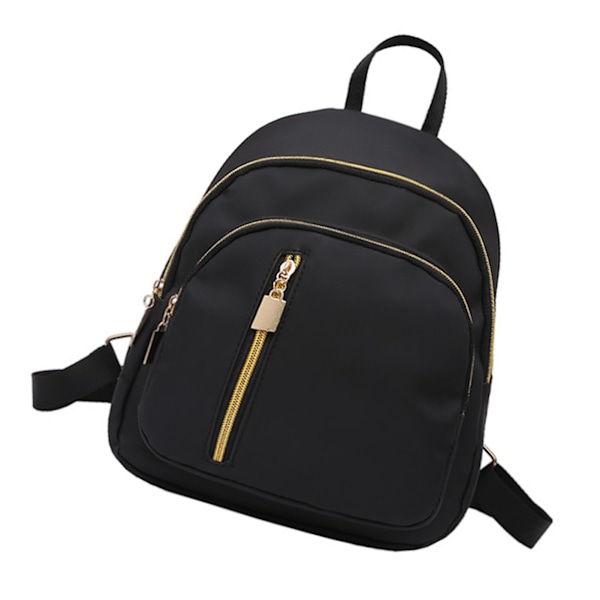Vedenkestävä Rucksacki Casual Style Nylon Materiaali Vetoketju Pehmeä Mukava Matkareppu Naisille Musta Vapaa Koko
