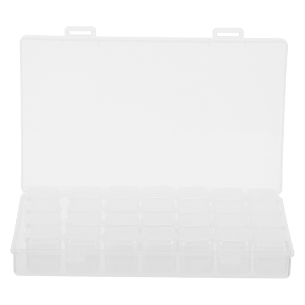 28 Ruter Diamantmaling Tilbehør Perler Organizer DIY Diamantmaling Perler Oppbevaringsboks